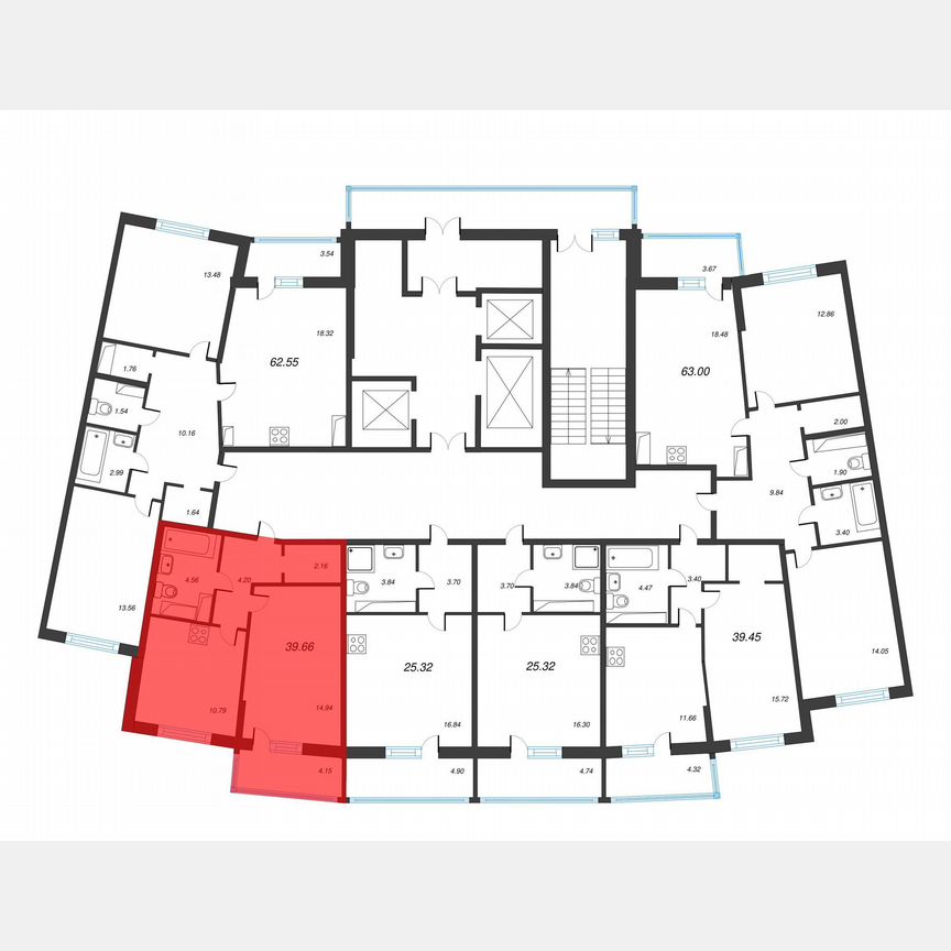 1-к. квартира, 42,5 м², 18/22 эт.
