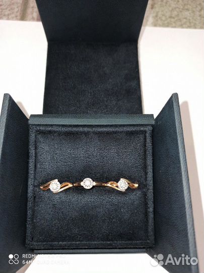 Бриллиантовый комплект серьги и кольцо