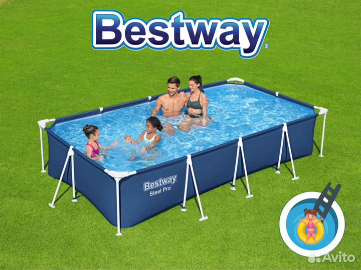 Бассейн Bestway 56424, 400 х 211 х 81 см