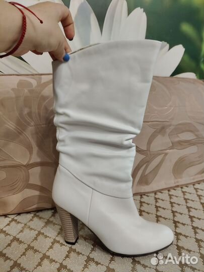 Сапоги демисезонные женские натуральная