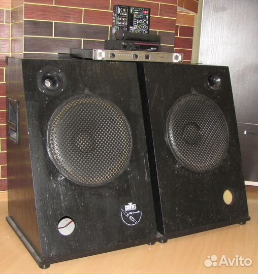 Колонки Pro 1200W PE-153 Усилитель Микшер Микрофон