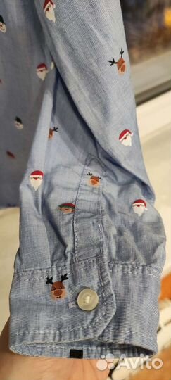 Рубашка новогодняя H&M р. 122