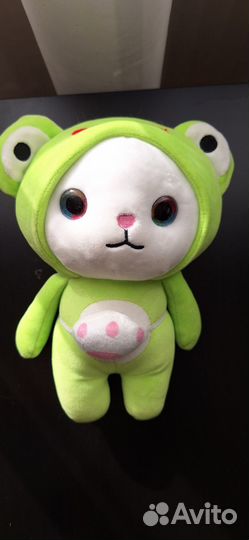 Кот в костюме лягушки мягкая игрушка
