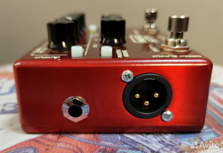 Басовая педаль MXR M80 bass d.i.+ Brushed Red Lim