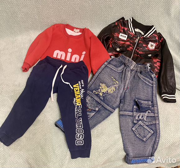 Большой пакет одежды для мальчика 98 104 для дачи