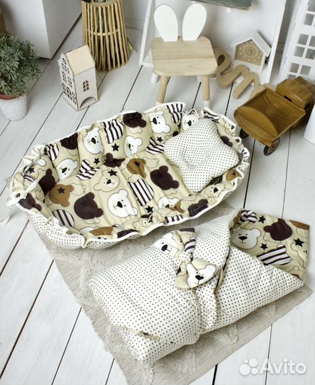 Кматрас-кокон, конверт на выписку,одеяло