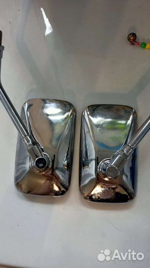 Руль Kawasaki Vulcan vn800, зеpkaлa