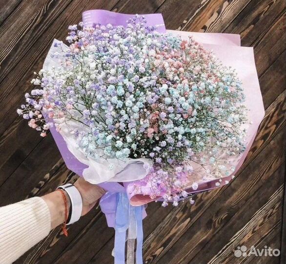 Гипсофила, цветная гипсофила, доставка цветов