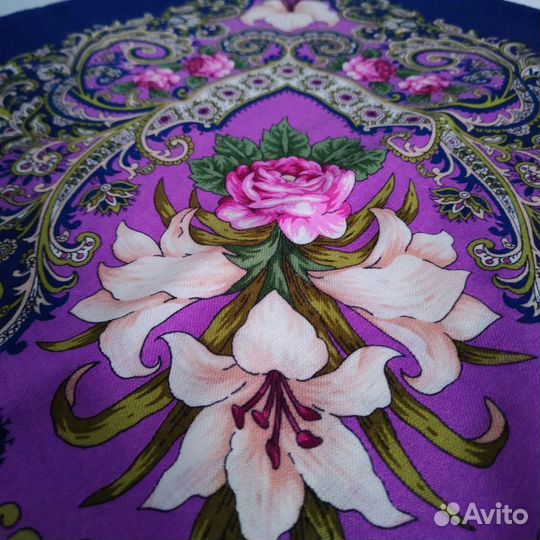 Шерстяной Павловопосадский платок