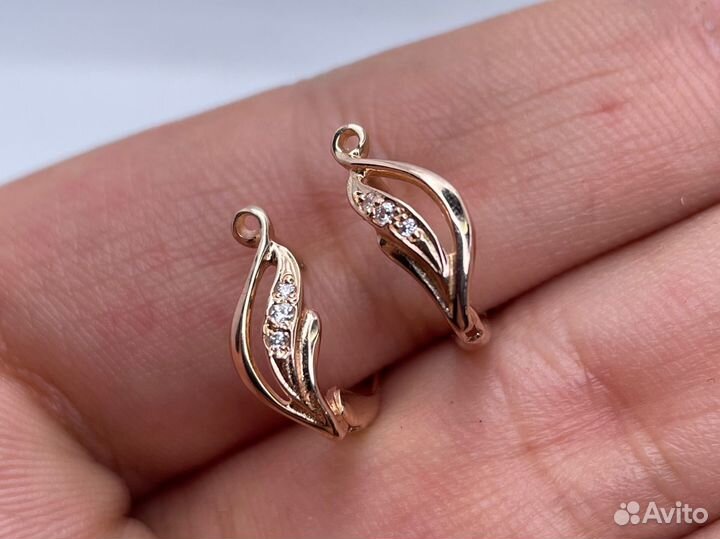 Золотые серьги 1.85