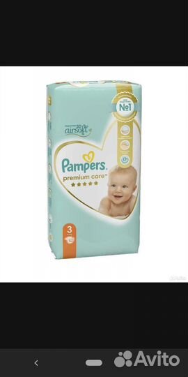 Памперсы подгузники Pampers premium care 3