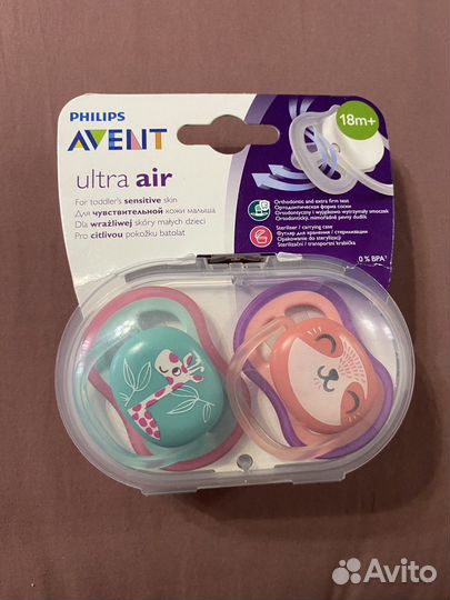 Соска пустышка avent 18м+