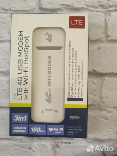 Модем 4g с wi-fi роутером для любой сим-карты