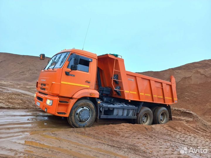 Песок средний намывной. Доставка камазом.10м3