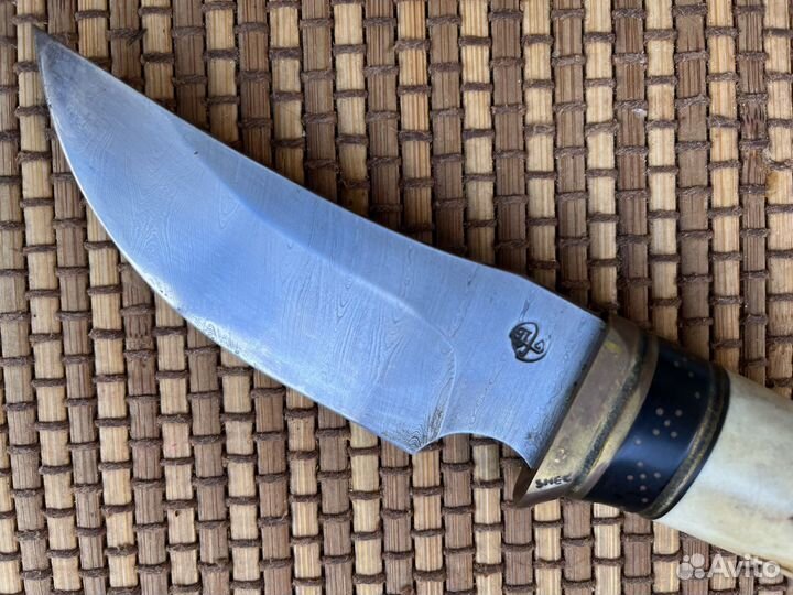 Нож охотничий, дамасская сталь, ручная работа