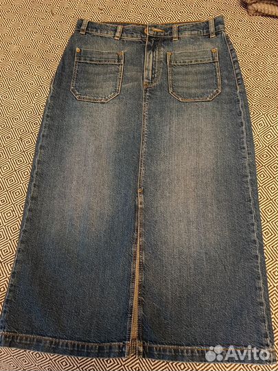 Джинсовая юбка Massimo dutti 46 р