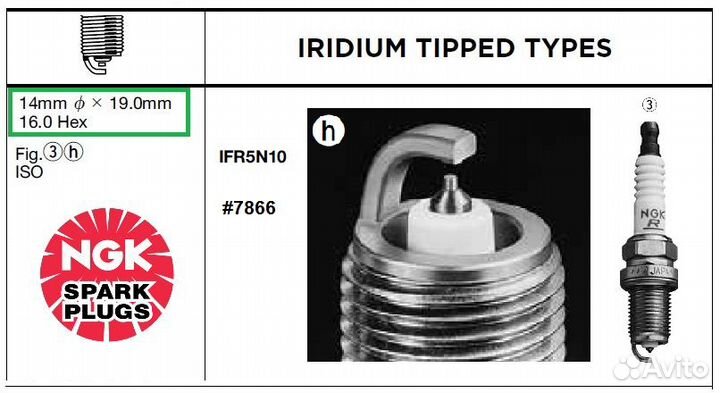 Свеча NGK Laser Iridium 7866