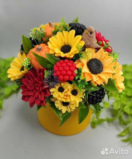 Букет из мыла ручной работы. Мыльные цветы