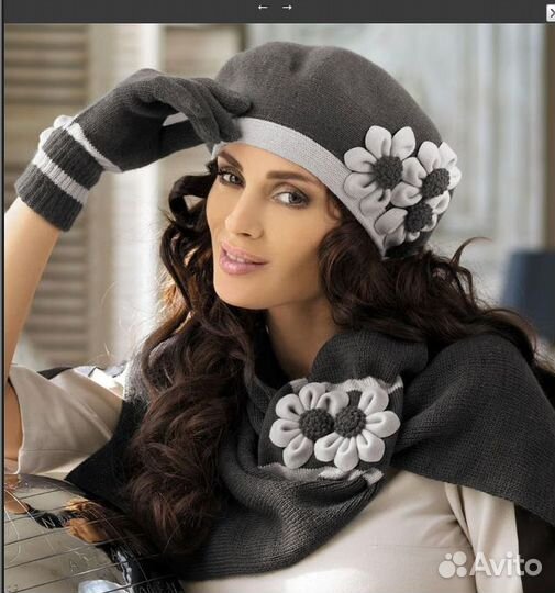 Берет женский Kamea+шарф(54-60)