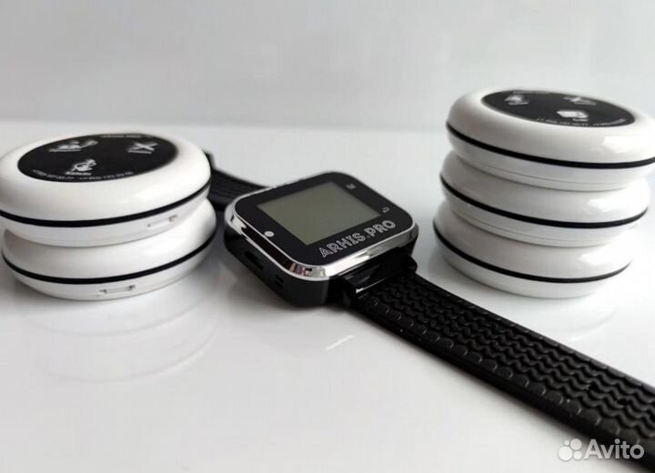 Кнопка вызова официанта в ассортименте с часами