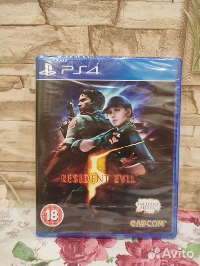 Диск Resident Evil 5 (новый) для ps4