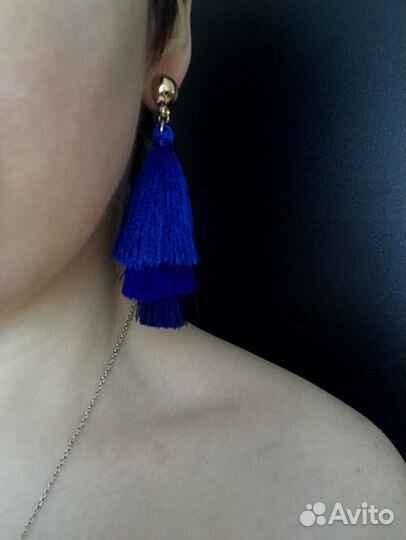 Серьги кисточки