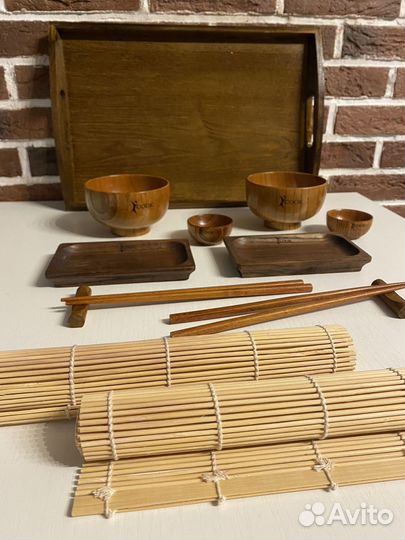 Набор для суши дерево