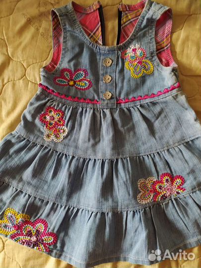 Детские джинсовые вещи р-р 74-92, джинсы, сарафан