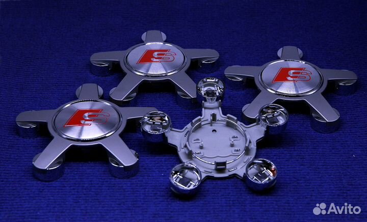 Комплект колпачков диска Audi S-line135 мм серый