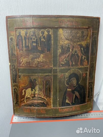 Старая Икона Четырех частная 35,5*31,5