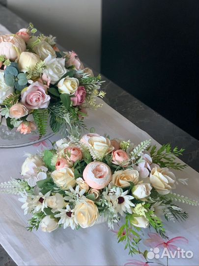 Искусственные цветы композиции