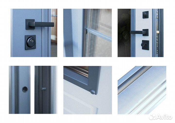 Дверь с терморазрывом и с окном Эльбрус