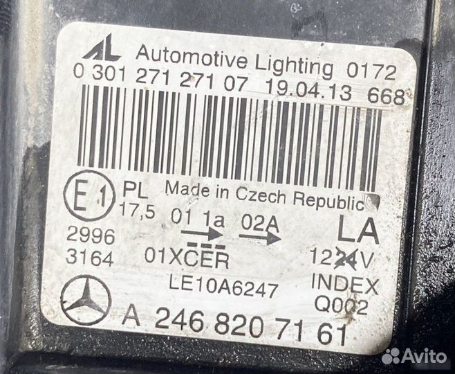 Фара передняя левая Mercedes-Benz B-Class W246