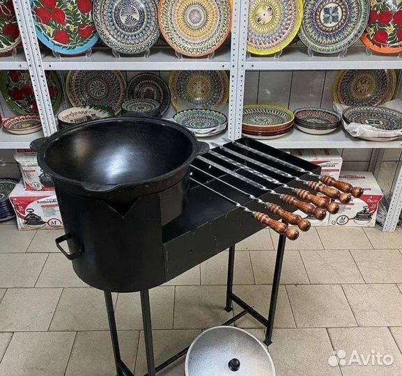 Мангал с печкой для Узбекского казана