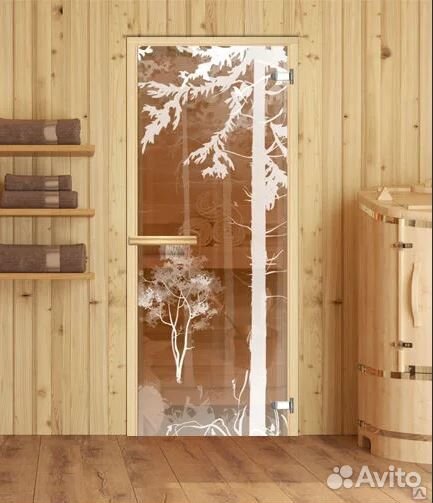 Дверь для сауны стеклянная