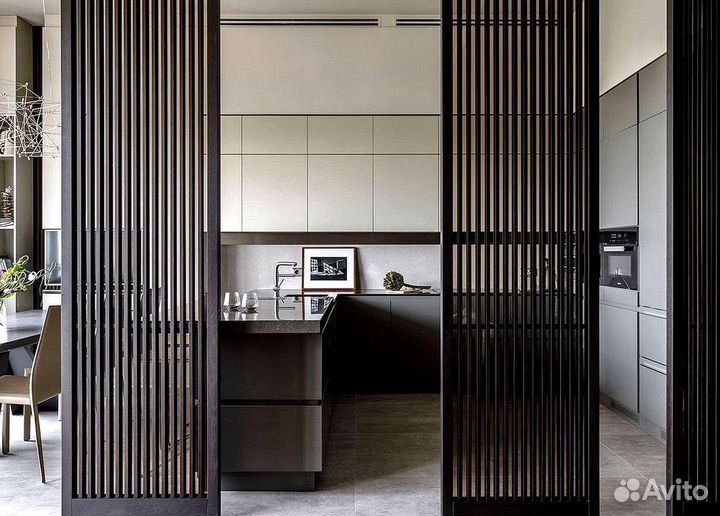 Межкомнатная перегородка из реек