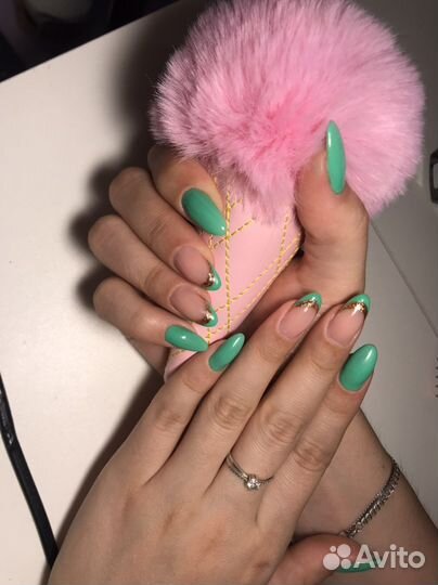 Наращивание ногтей,гель лак