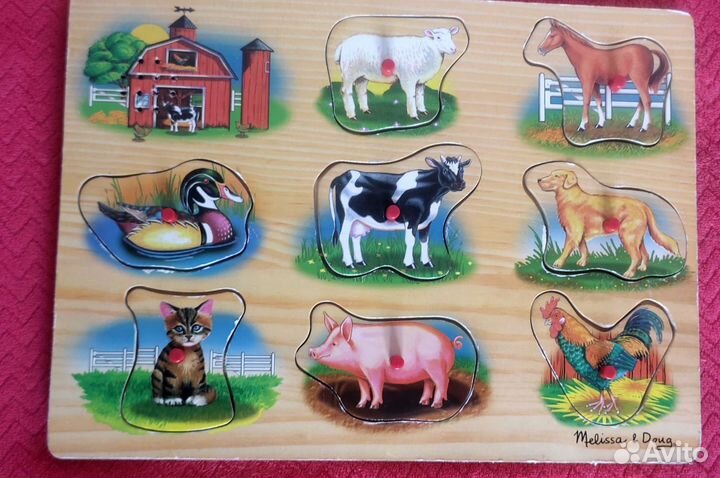 Магнитный деревянный пазл