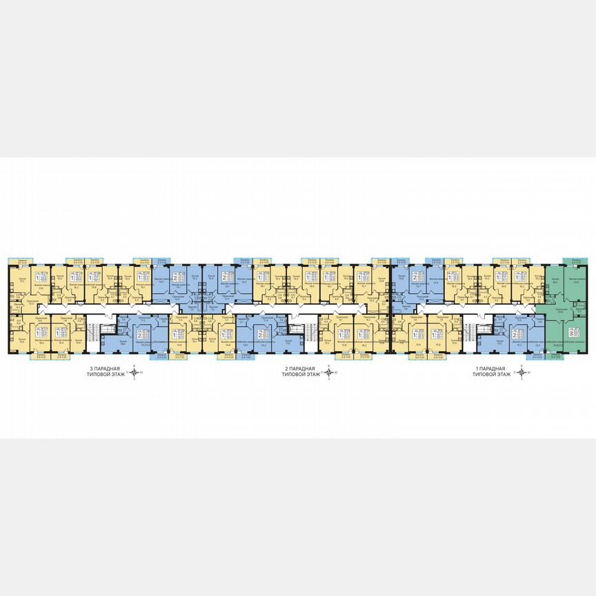 2-к. квартира, 71,5 м², 2/10 эт.