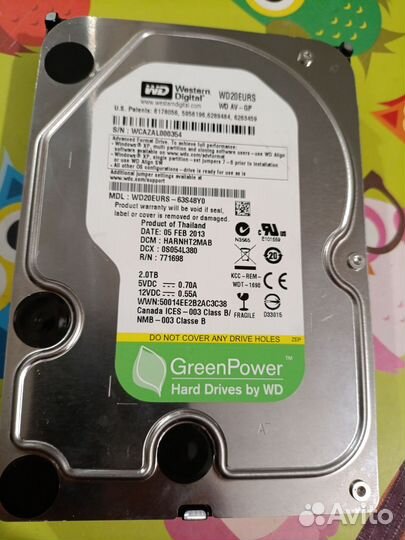 Жесткий диск 2 тб WD