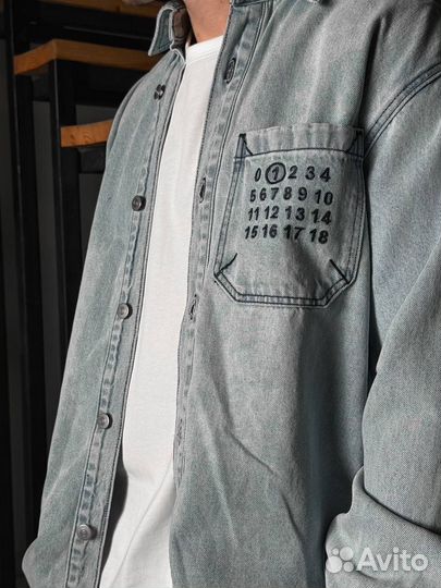 Джинсовая рубашка Maison Margiela оверсайз