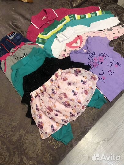 Одежда пакетом для девочки 3-5 лет