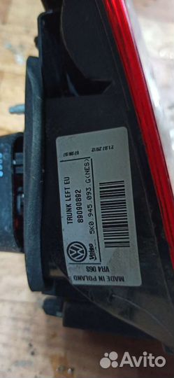 Фольксваген гольф 6 фонарь задний левый правый