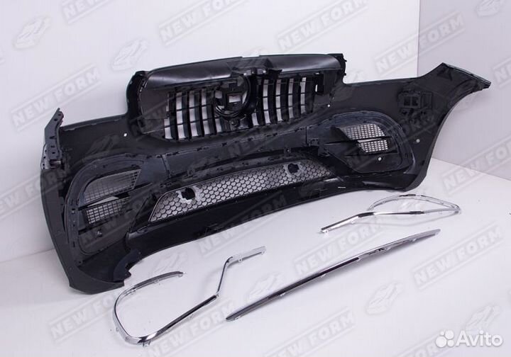 Передний бампер 6.3 AMG хром Mercedes GLS X167