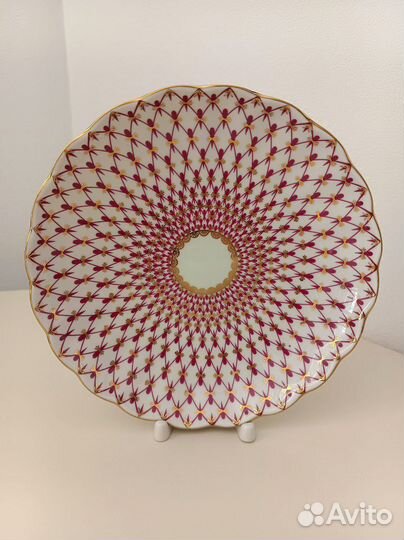 Чашка с блюдцем, подсвечник ифз: Кобальтовая сетка