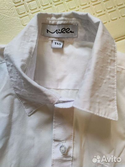 Рубашка белая на мальчика 110