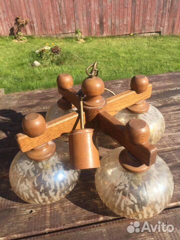 Люстра потолочная дубовая