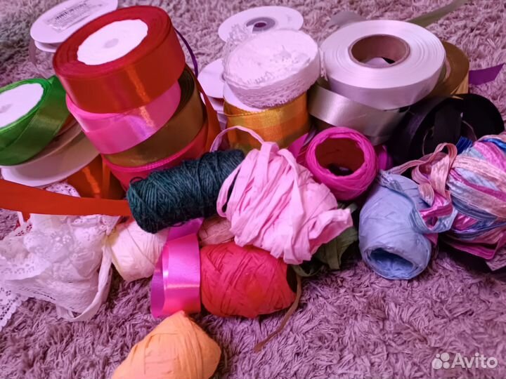 Атласные ленты остатки