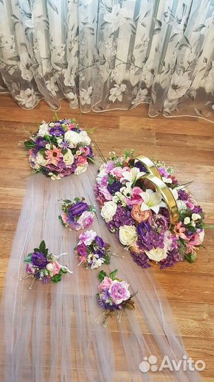 Свадебные украшения на машину