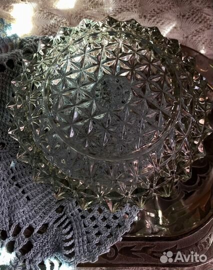 Конфетница, салатница цветное стекло СССР